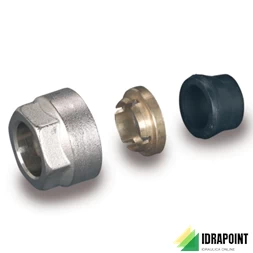 RACCORDO A COMPRESSIONE PER TUBO RAME Ø 10 MM