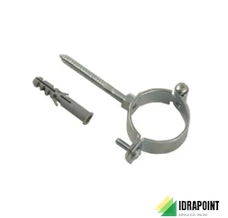 FERMATUBO A CERNIERA CON VITE TASSELLO ACCIAIO ZINC. Ø 3/8