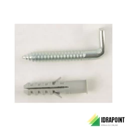 ELEMENTO FISSAGGIO X SCALDABAGNO ACCIAIO ZINC. BIANCO 10X80