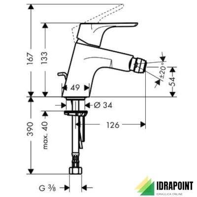 MISCELATORE BIDET - SERIE FOCUS E2