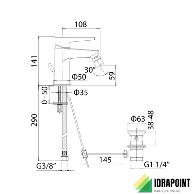 MISCELATORE BIDET - SERIE LOGOS+