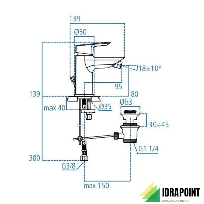 MISCELATORE ESTERNO DOCCIA - SERIE CERAMIX