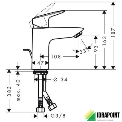 MISCELATORE LAVABO 100 - SERIE COOLSTART LOGIS