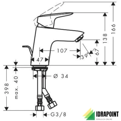 MISCELATORE LAVABO 70 - SERIE COOLSTART LOGIS