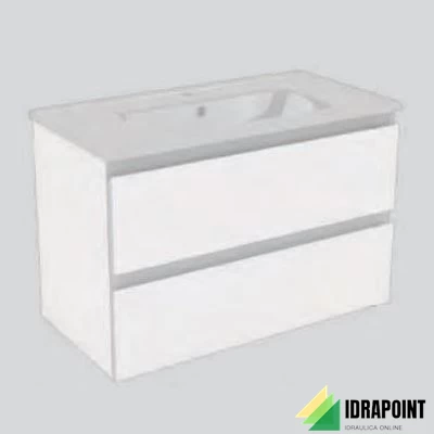 MOBILE ALLEGRA BIANCO 60X40 CM 2 CASS. LAVABO CERAMICA