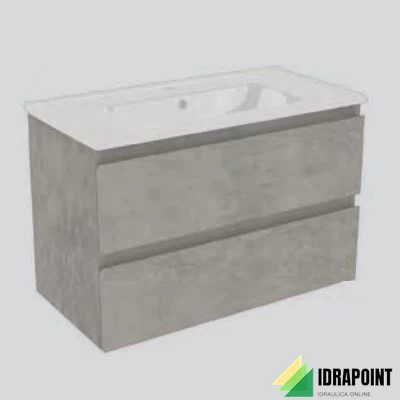 MOBILE ALLEGRA GRIGIO 80X40 CM 2 CASS. LAVABO CERAMICA