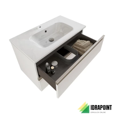 MOBILE NOBU BIANCO 100X46 CM 2 CASS. LAVABO CERAMICA