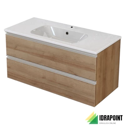 MOBILE NOBU ROVERE 100X46 CM 2 CASS. LAVABO CERAMICA