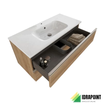 MOBILE NOBU ROVERE 100X46 CM 2 CASS. LAVABO CERAMICA