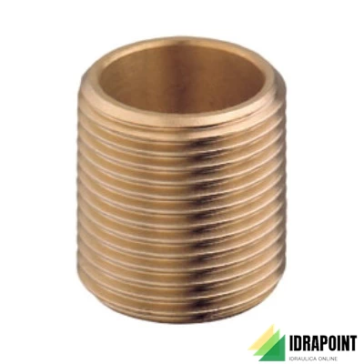 NIPLES SEMPLICE IN OTTONE GIALLO Ø 3/8