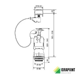 BATTERIA 2 TASTI PER CASSETTA DUO COMANDO A FILO