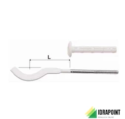 MENSOLA RADIATORE ALLUMINIO ACCIAIO BIANCO 170 CON TASSELLO