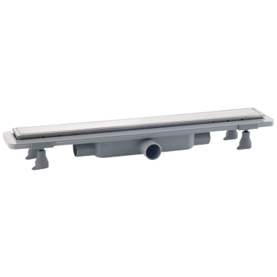 CANALINA ACCIAIO INOX 80X6CM H 6CM IN ABS PIASTRELLABILE