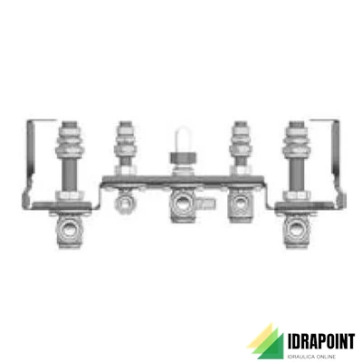 PIASTRA COLLEGAMENTO CON RUBINETTI PER CONDENS 2300