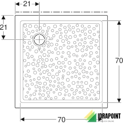 PIATTO DOCCIA SERIE BASTIA 70X70 CM IN GRES PORCELLANATO