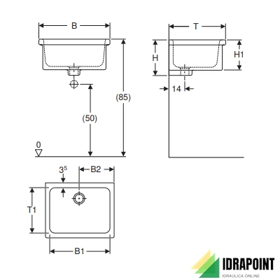 PILOZZO CM 60X45 - SERIE RUSCELLO BIANCO