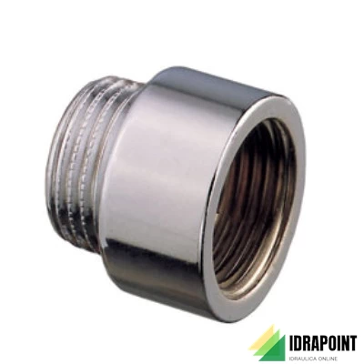 PROLUNGA IN OTTONE CROMATO Ø 3/4