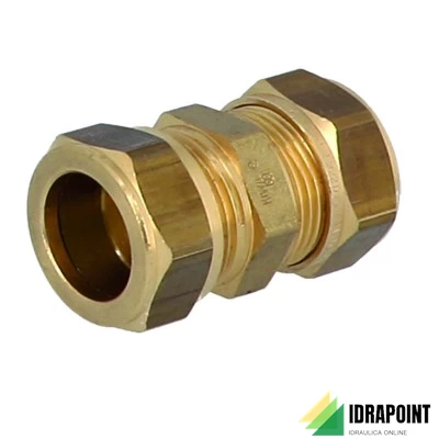 RACCORDO COMPRESSIONE Ø 10X10 OGIVA OTTONE