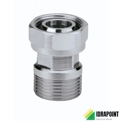 RACCORDO CON CALOTTA MOBILE CROMATO Ø 23 MM