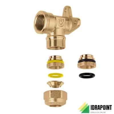 RACCORDO CURVO TENUTA O-RING X TUBO RAME 1/2