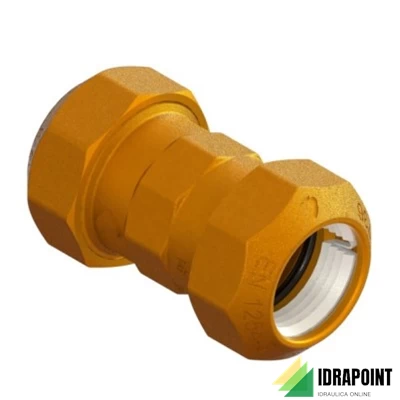 RACCORDO DOPPIO IN OTTONE PER TUBO PE Ø 20 MM