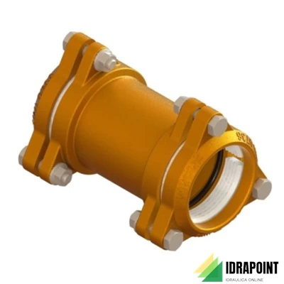 RACCORDO DOPPIO IN OTTONE PER TUBO PE Ø 90 MM