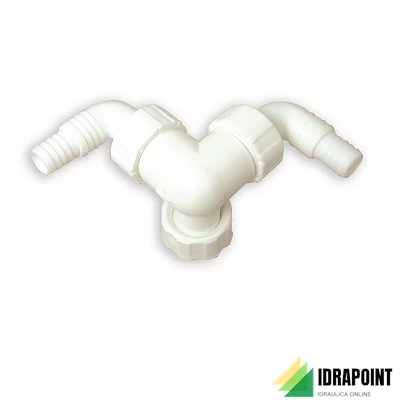 RACCORDO DOPPIO SCARICO LAVATRICE ATTACCO Ø 1