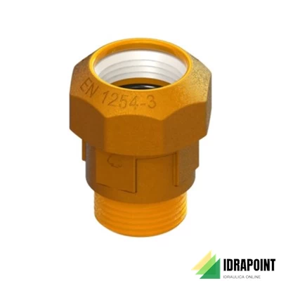 RACCORDO IN OTTONE PER TUBO PE ATTACCO M Ø 1