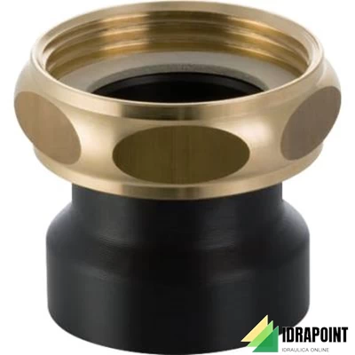RACCORDO IN PE CON DADO OTTONE - Ø 40X1.1/4