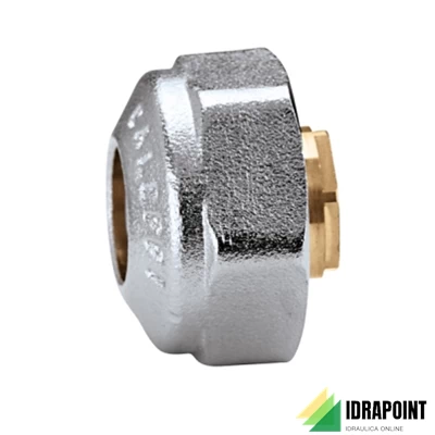 RACCORDO MECCANICO CROMATO X TUBO RAME TENUTA O-RING Ø 16