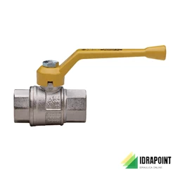 VALVOLA SFERA GAS 9010 CON LEVA GIALLA Ø 3/8