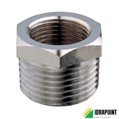 RIDUZIONE IN OTTONE CROMATO Ø 3/4