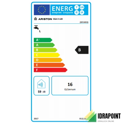 SCALDACQUA A GAS AD ACCUMULO SGAX A PAVIMENTO LT. 120