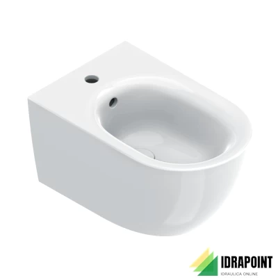SFERA BIDET SOSPESO MONOFORO 55X35X28 CM BIANCO SATINATO