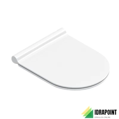 SFERA SEDILE X WC 55 SOFT-CLOSE SLIM IN RESINA BIANCO LUCIDO