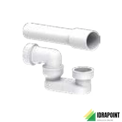 SIFONE VASCA A SNODO ATTACCO UNIVERSALE DADO IN PLASTICA Ø 4