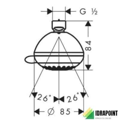 SOFFIONE DOCCIA CROMETTA 85 VARIO