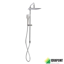 COLONNA DOCCIA SOFFFIONE QUADRO 250 MM CON DOCCETTA DEVIATOR