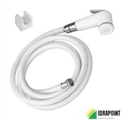 DOCCETTA BIANCA A LEVA ABS CON FLESSIBILE 120 CM E SUPPORTO