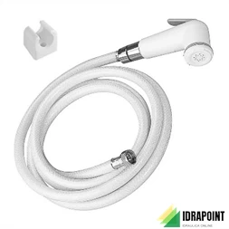 DOCCETTA BIANCA A LEVA ABS CON FLESSIBILE 120 CM E SUPPORTO