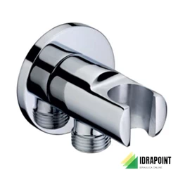 PRESA ACQUA INCASSO TONDA CON SUPPORTO DOCCIA