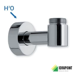 SUPPORTO CROMATO CON PRESA ACQUA PER COLONNA DOCCIA