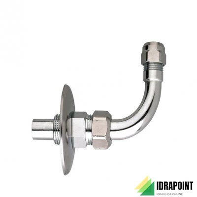 SQUADRETTA SOTTOLAVABO RAME CR FISSA 90° Ø 1/2