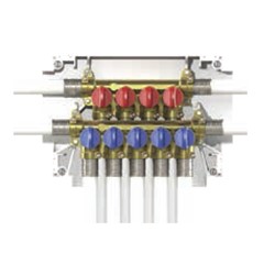 K4.3 COLLETTORE MULTI 5+4 ATTACCHI IMPIANTI SANITARI