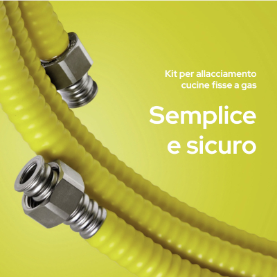FLESSIBILE GAS CUCINE Ø 1/2 FF X 3000 MM