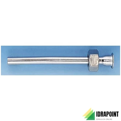 TUBETTO SOTTOLAVABO RAME CROMATO CON FLANGIA Ø 10X3/8