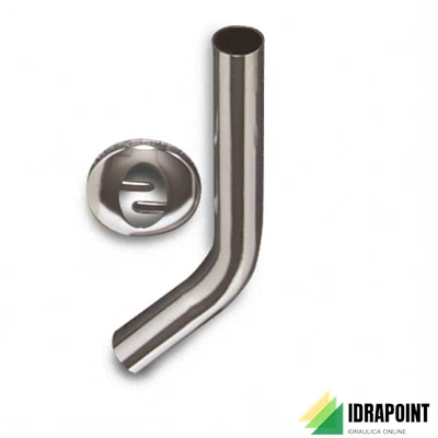TUBO 45° PER CASSETTA ALTA CROMATO Ø 30X240 MM
