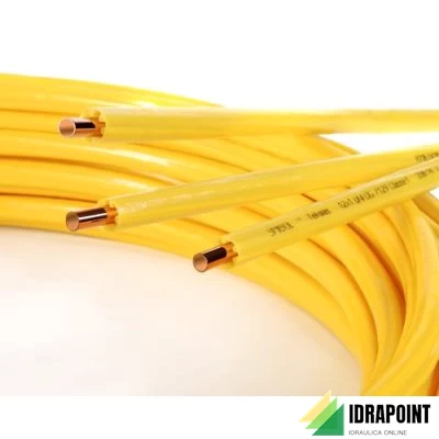 TUBO RAME TEKGAS Ø 22 MM GUAINA GIALLA