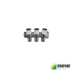 COLLETTORE UNIPIPE 2 VIE CON RUBINETTI Ø 3/4