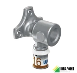 GOMITO UNIPIPE C/FLANGIA Ø 16X1/2